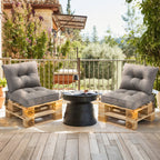Outdoor Chair Cushions Set of 2, All-Weather Patio Furniture Cushions with High Resilience Foam, Indoor Outdoor Seat & Back Cushion for Patio, Garden, Sunroom