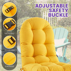 ARTPLAN Outdoor Adirondack Chair Cushion for Patio Furniture,Tufted Thick Seat & Round High Back Rocking Oudoor Colorful Cushion, 48"x21"x4" inches,Fade-Resistant