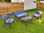 ARTPLAN Outdoor Chair Cushions,3 Piece Loveseat Outdoor Cushions Set,Tufted/Wicker Patio Cushion for Patio Furniture All Weather,44"x19"x5"