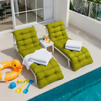 Outdoor Chaise Lounge Chair Cushion 72 x 22 x 4 Inches 100% Waterproof Polyester Patio Pool Lounge Chair Cushion for Outdoor Furniture with Ties
