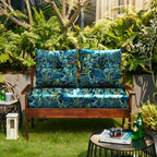 ARTPLAN Outdoor Loveseat Deep Seat Cushion Set, 46"x24"x4" Water Repellent Fade-Resistant Patio Cushions, Solution-Dyed Fabric with Removable Zipper Cover, High-Density Foam for Bench, Swing & Patio Furniture