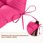 Patio Rocking Chair Cushion with Ties,48"x21"x4" Water Resistant Polyester High Back Replacement Pad, Thick Filled Outdoor Patio Cushions for Porch Deck Balcony Garden Seating