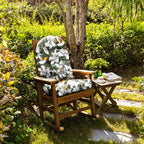 Floral High-Back Seat Cushion - Waterproof Outdoor Adirondack Chair Cushion for Patio Furniture with Tie, Vibrant Patterns, Premium Elastic Padding, Multi-Scenario Use