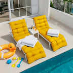 Outdoor Chaise Lounge Chair Cushion 72 x 22 x 4 Inches 100% Waterproof Polyester Patio Pool Lounge Chair Cushion for Outdoor Furniture with Ties