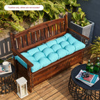 ARTPLAN Outdoor 48 Inch Bench Cushion Tufted for Outdoor Furniture, 48"x18"x4" Wicker Patio Loveseat Cushion All Weather