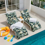 Outdoor Chaise Lounge Chair Cushion 72 x 22 x 4 Inches 100% Waterproof Polyester Patio Pool Lounge Chair Cushion for Outdoor Furniture with Ties