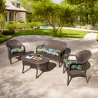 3 Pieces Outdoor Chair Cushions Set–Waterproof Tufted Cushions with Ties for Patio coversation, Loveseat & Bench, 44"x19"x5" UV-Resistant & Fade-Proof with Premium Polyester Filled