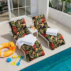 Outdoor Chaise Lounge Chair Cushion 72 x 22 x 4 Inches 100% Waterproof Polyester Patio Pool Lounge Chair Cushion for Outdoor Furniture with Ties