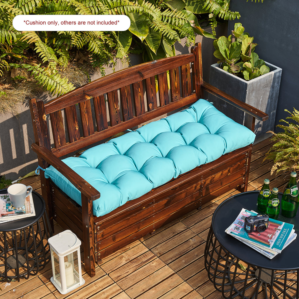 ARTPLAN Outdoor 48 Inch Bench Cushion Tufted for Outdoor Furniture, 48"x18"x4" Wicker Patio Loveseat Cushion All Weather
