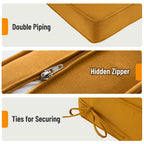 Deep Seat Pillow and High Back Chair Cushions Outdoor Water Repellent Replacement Patio Seating Cushions,Seat 24"x24"x6",Back 22"x24"x6"