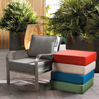ARTPLAN Deep Seat Outdoor Cushion,Set 24"x24"x6" ,18x24" Bench Outdoor Chair Cushions, Polyester Fill Back for Patio Furniture ,Square