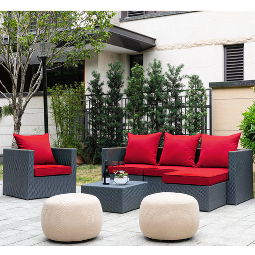 ARTPLAN 2-Piece Deep Seat Cushion Set with Backrest - Multiple Colors | All-Weather Outdoor Sofa Cushions for Sectionals & Patio Conversation Sets