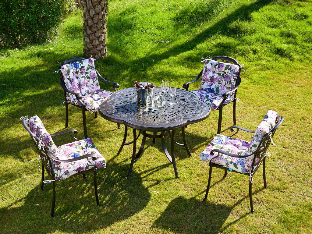 ARTPLAN Patio Chair Cushions Combined Seat and Back,Tufted Outdoor Swivel Chair Cushion with Tie,40"x20"x4",Floral
