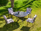 ARTPLAN Patio Chair Cushions Combined Seat and Back,Tufted Outdoor Swivel Chair Cushion with Tie,40"x20"x4",Floral
