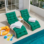 Outdoor Chaise Lounge Chair Cushion 72 x 22 x 4 Inches 100% Waterproof Polyester Patio Pool Lounge Chair Cushion for Outdoor Furniture with Ties