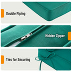 Deep Seat Pillow and High Back Chair Cushions Outdoor Water Repellent Replacement Patio Seating Cushions,Seat 24"x24"x6",Back 22"x24"x6"