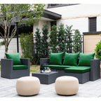 ARTPLAN 2-Piece Deep Seat Cushion Set with Backrest - Multiple Colors | All-Weather Outdoor Sofa Cushions for Sectionals & Patio Conversation Sets