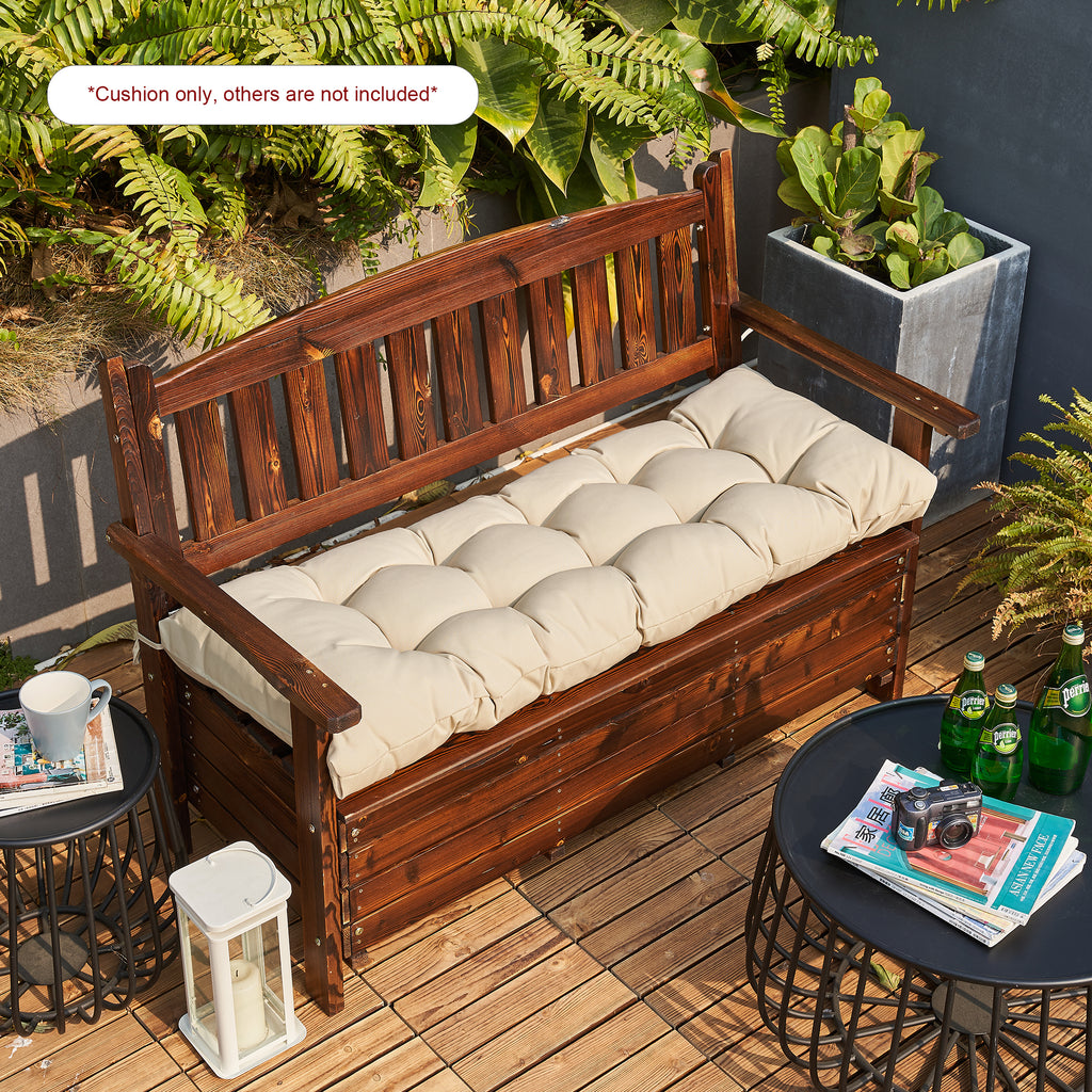 ARTPLAN Outdoor 48 Inch Bench Cushion Tufted for Outdoor Furniture, 48"x18"x4" Wicker Patio Loveseat Cushion All Weather