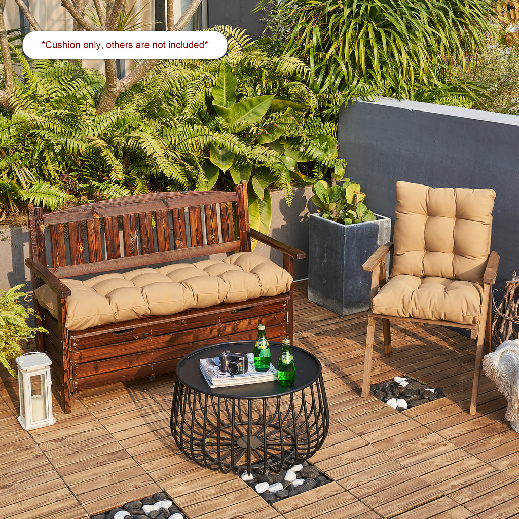 ARTPLAN Outdoor 48 Inch Bench Cushion Tufted for Outdoor Furniture, 48"x18"x4" Wicker Patio Loveseat Cushion All Weather
