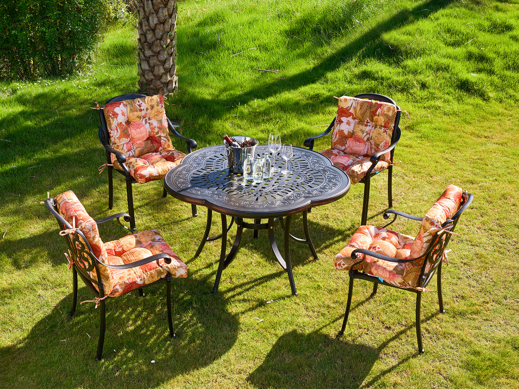 ARTPLAN Patio Chair Cushions Combined Seat and Back,Tufted Outdoor Swivel Chair Cushion with Tie,40"x20"x4",Floral