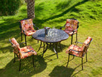 ARTPLAN Patio Chair Cushions Combined Seat and Back,Tufted Outdoor Swivel Chair Cushion with Tie,40"x20"x4",Floral