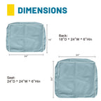 ARTPLAN Outdoor Deep Seat Slipcovers，Set of 2 24x24x6" 18x24 Olefin,Square Outdoor Cushion Cover, for Patio Funiture