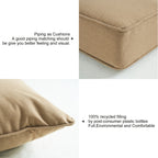 ARTPLAN 2-Piece Deep Seat Cushion Set with Backrest - Multiple Colors | All-Weather Outdoor Sofa Cushions for Sectionals & Patio Conversation Sets