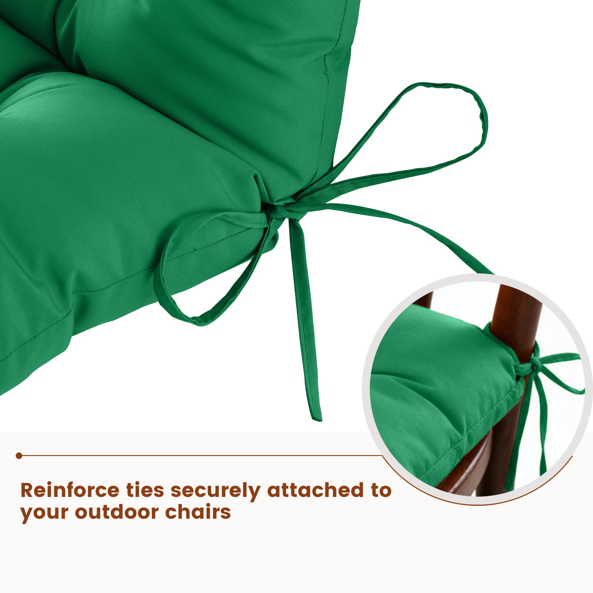 Patio Rocking Chair Cushion with Ties,48"x21"x4" Water Resistant Polyester High Back Replacement Pad, Thick Filled Outdoor Patio Cushions for Porch Deck Balcony Garden Seating