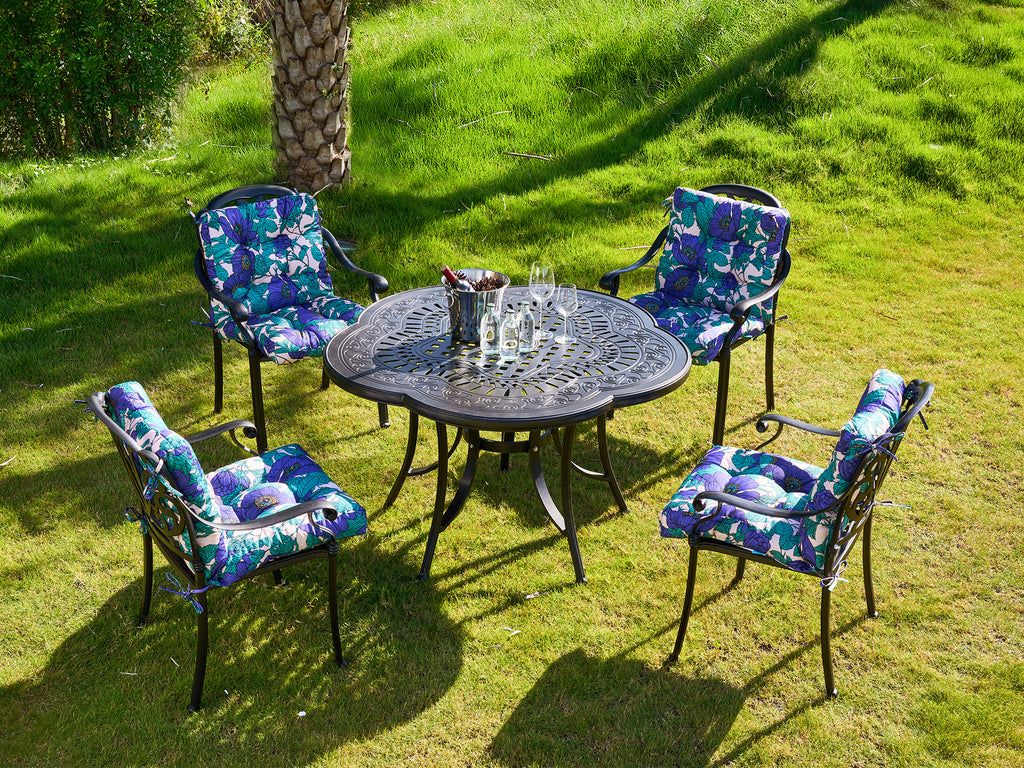 ARTPLAN Patio Chair Cushions Combined Seat and Back,Tufted Outdoor Swivel Chair Cushion with Tie,40"x20"x4",Floral