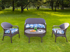 ARTPLAN Outdoor Chair Cushions,3 Piece Loveseat Outdoor Cushions Set,Tufted/Wicker Patio Cushion for Patio Furniture All Weather,44"x19"x5"