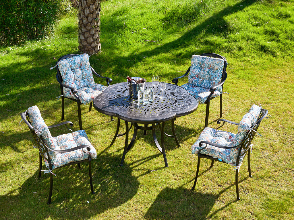 ARTPLAN Patio Chair Cushions Combined Seat and Back,Tufted Outdoor Swivel Chair Cushion with Tie,40"x20"x4",Floral