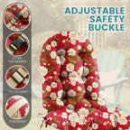 Floral High-Back Seat Cushion - Waterproof Outdoor Adirondack Chair Cushion for Patio Furniture with Tie, Vibrant Patterns, Premium Elastic Padding, Multi-Scenario Use