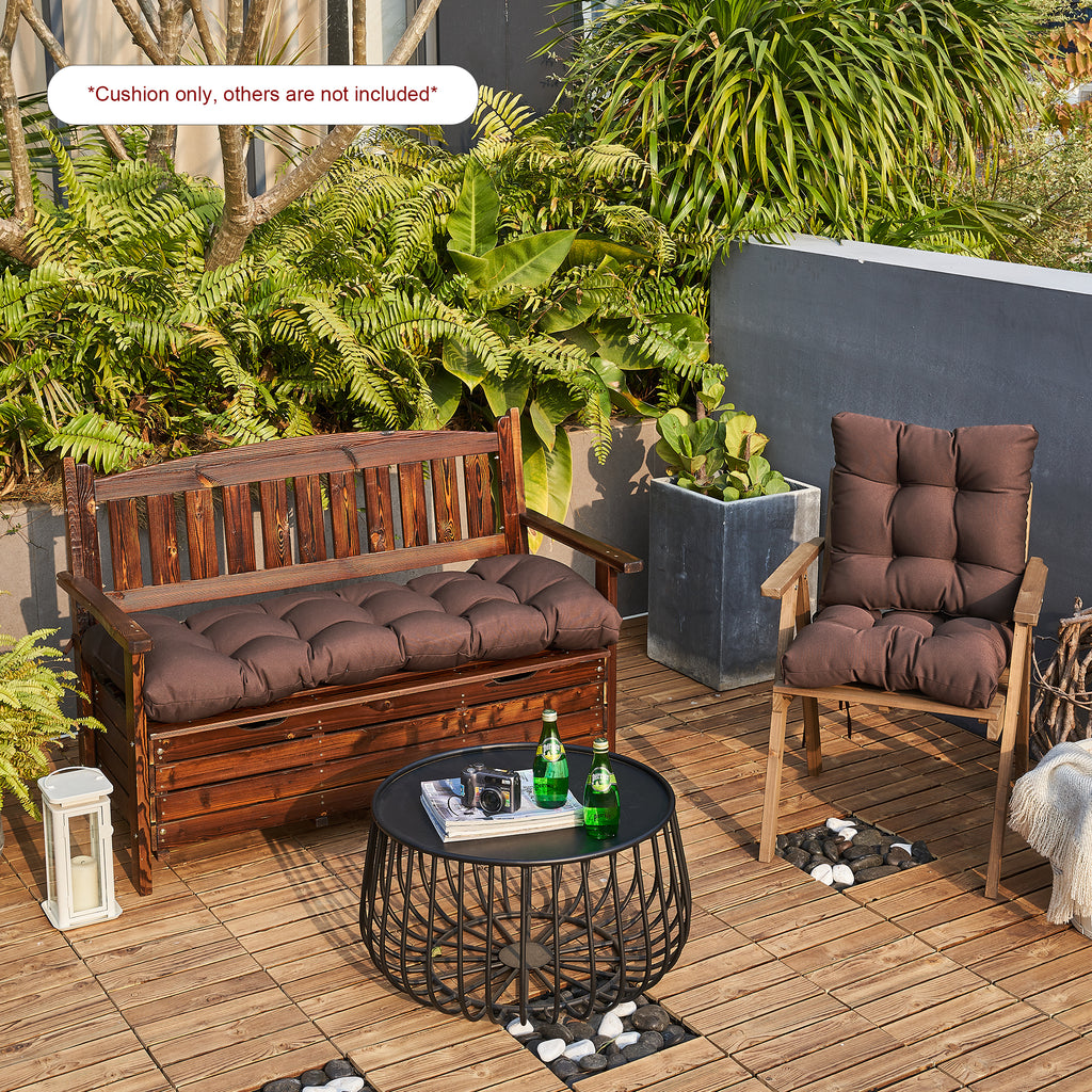 ARTPLAN Outdoor 48 Inch Bench Cushion Tufted for Outdoor Furniture, 48"x18"x4" Wicker Patio Loveseat Cushion All Weather