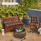 ARTPLAN Outdoor 48 Inch Bench Cushion Tufted for Outdoor Furniture, 48"x18"x4" Wicker Patio Loveseat Cushion All Weather