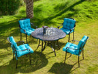ARTPLAN Patio Chair Cushions Combined Seat and Back,Tufted Outdoor Swivel Chair Cushion with Tie,40"x20"x4",Floral