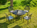 Outdoor Chair Cushions for Patio Furniture, Waterproof Outdoor Cushions, Round Corner Patio Chair Cushions Set of 4 with Ties,17"x16"x2"