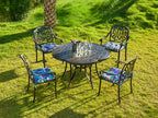 Outdoor Chair Cushions for Patio Furniture, Waterproof Outdoor Cushions, Round Corner Patio Chair Cushions Set of 4 with Ties,17"x16"x2"