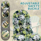 Floral High-Back Seat Cushion - Waterproof Outdoor Adirondack Chair Cushion for Patio Furniture with Tie, Vibrant Patterns, Premium Elastic Padding, Multi-Scenario Use