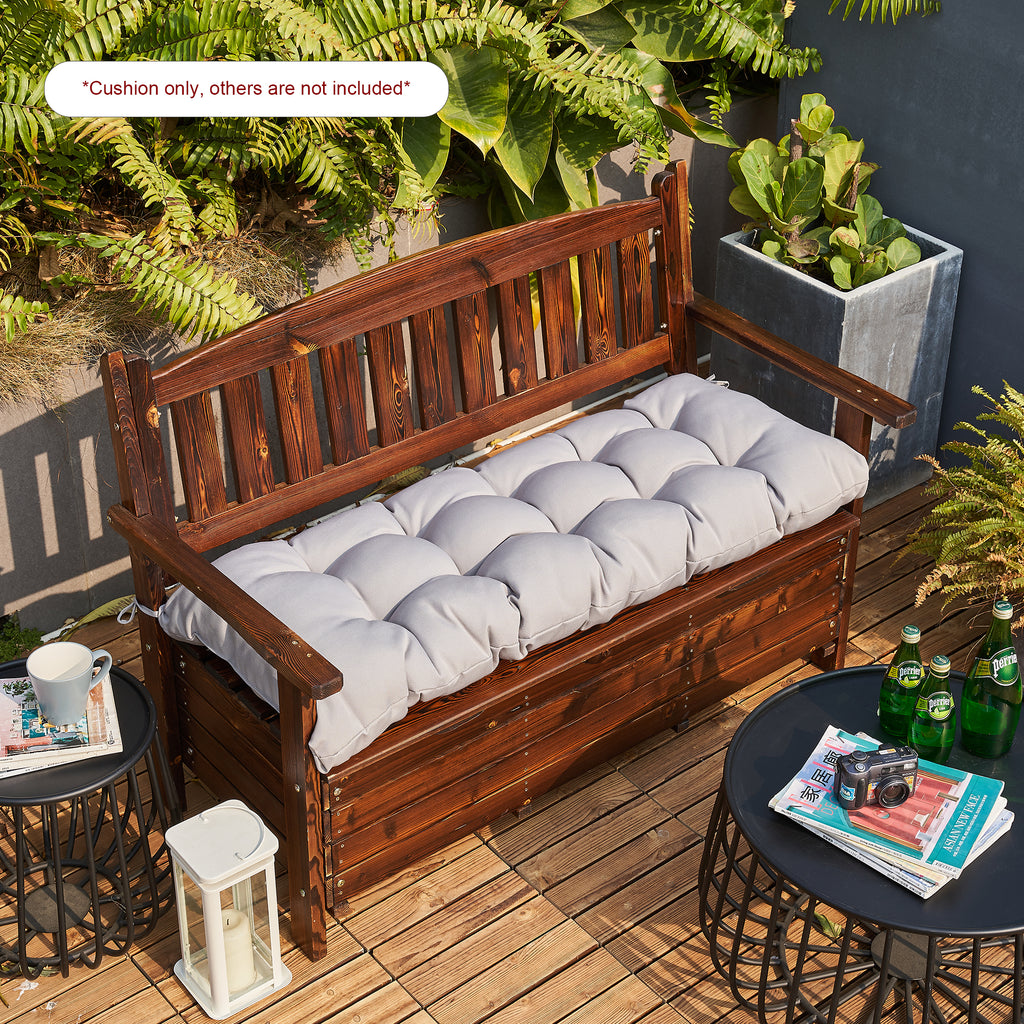 ARTPLAN Outdoor 48 Inch Bench Cushion Tufted for Outdoor Furniture, 48"x18"x4" Wicker Patio Loveseat Cushion All Weather