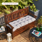 ARTPLAN Outdoor 48 Inch Bench Cushion Tufted for Outdoor Furniture, 48"x18"x4" Wicker Patio Loveseat Cushion All Weather