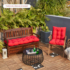ARTPLAN Outdoor 48 Inch Bench Cushion Tufted for Outdoor Furniture, 48"x18"x4" Wicker Patio Loveseat Cushion All Weather