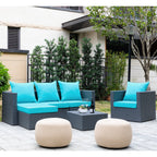 ARTPLAN 2-Piece Deep Seat Cushion Set with Backrest - Multiple Colors | All-Weather Outdoor Sofa Cushions for Sectionals & Patio Conversation Sets