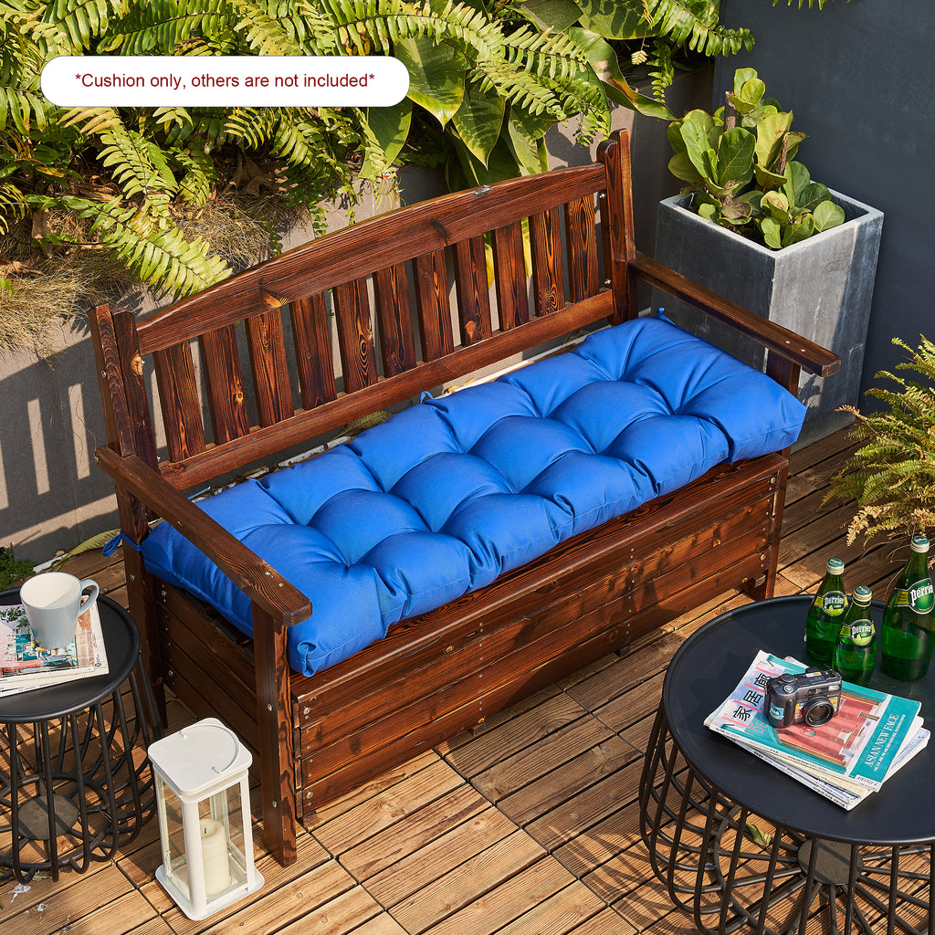 ARTPLAN Outdoor 48 Inch Bench Cushion Tufted for Outdoor Furniture, 48"x18"x4" Wicker Patio Loveseat Cushion All Weather