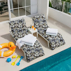 Outdoor Chaise Lounge Chair Cushion 72 x 22 x 4 Inches 100% Waterproof Polyester Patio Pool Lounge Chair Cushion for Outdoor Furniture with Ties