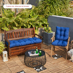 ARTPLAN Outdoor 48 Inch Bench Cushion Tufted for Outdoor Furniture, 48"x18"x4" Wicker Patio Loveseat Cushion All Weather