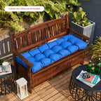 ARTPLAN Outdoor 48 Inch Bench Cushion Tufted for Outdoor Furniture, 48"x18"x4" Wicker Patio Loveseat Cushion All Weather