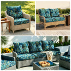 Outdoor Seat Cushion Set  24"W x 24"D x 4"T Waterproof & Fade Resistant Patio Furniture Cushions with Removable Zipper Cover, High-Resilience Foam for Chair Sofa Couch