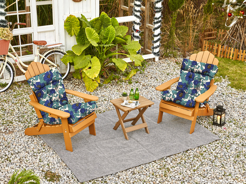 ARTPLAN Patio Chair Cushions Combined Seat and Back,Tufted Outdoor Swivel Chair Cushion with Tie,40"x20"x4"，Floral