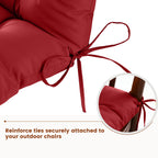 Patio Rocking Chair Cushion with Ties,48"x21"x4" Water Resistant Polyester High Back Replacement Pad, Thick Filled Outdoor Patio Cushions for Porch Deck Balcony Garden Seating
