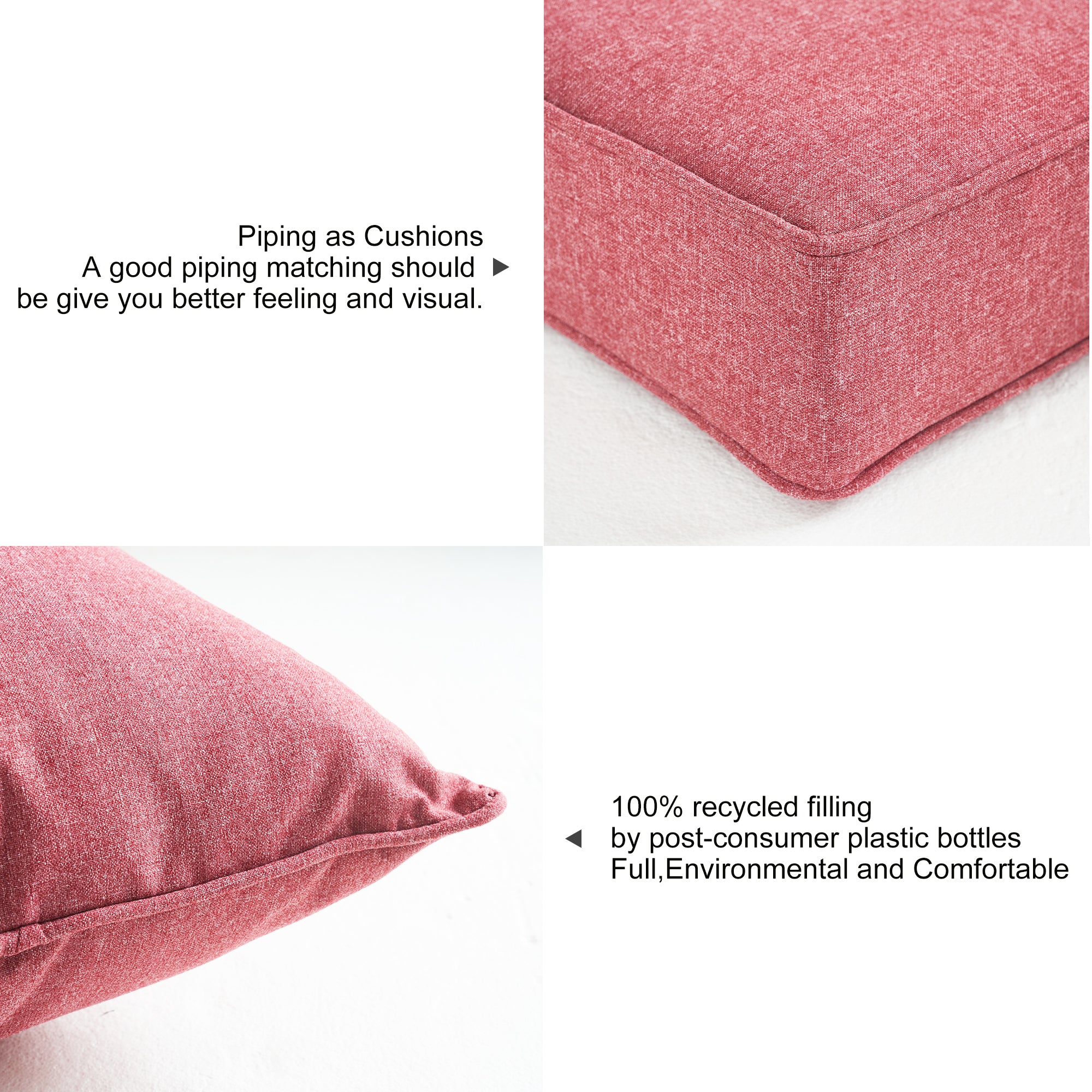 ARTPLAN 2-Piece Deep Seat Cushion Set with Backrest - Multiple Colors | All-Weather Outdoor Sofa Cushions for Sectionals & Patio Conversation Sets